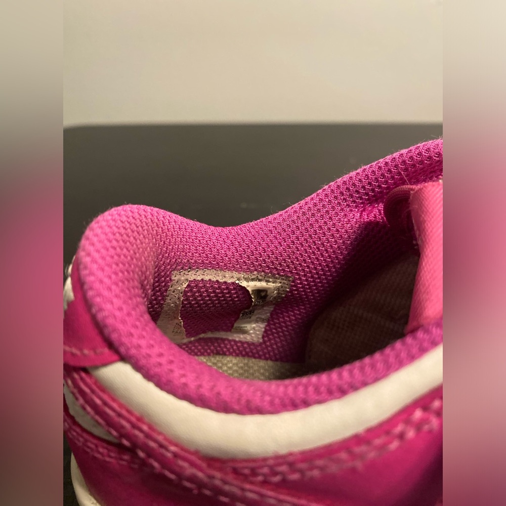 Item 74 Nike Kids Pink and White Low-Top Sneakers - Picture 9 of 9